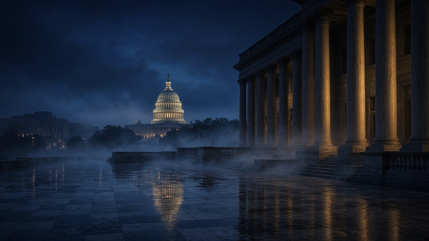 U.S. Capitol at blue hour